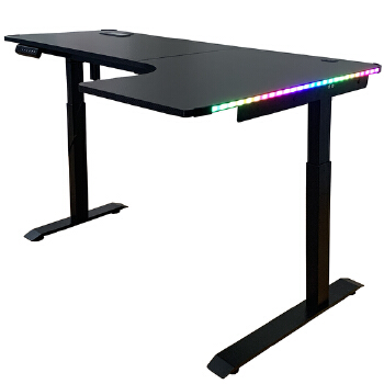 (AS-A2037RE-1410) Modern Adjustable Height LED Office Desk for Ergonomic Workspaces