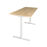 (AS-A2040WHE-1406 (Panel Oak)) Ergonomic Modern Office Desk with Storage and Cable Management