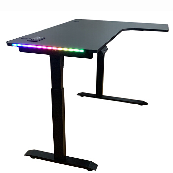 (AS-A2037RE-1410) Modern Adjustable Height LED Office Desk for Ergonomic Workspaces