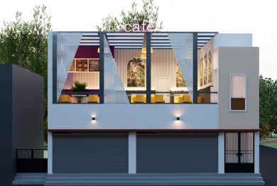 Unique and modern style trichy cafe design