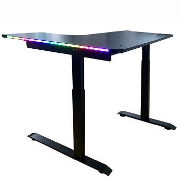 (AS-A2037RE-1410) Modern Adjustable Height LED Office Desk for Ergonomic Workspaces