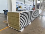 Polyurethane edge-sealed rock wool sandwich metal composite panel