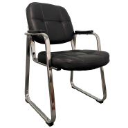 (AS-D2867) Visitor Black Leather Gaming Conference Wooden Home Chair Modern Office Furniture