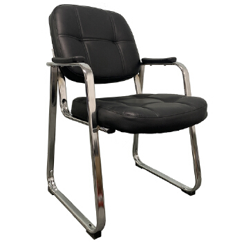 (AS-D2867) Visitor Black Leather Gaming Conference Wooden Home Chair Modern Office Furniture