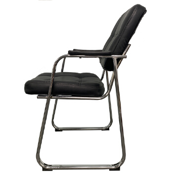 (AS-D2867) Visitor Black Leather Gaming Conference Wooden Home Chair Modern Office Furniture