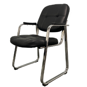 (AS-D2867) Visitor Black Leather Gaming Conference Wooden Home Chair Modern Office Furniture