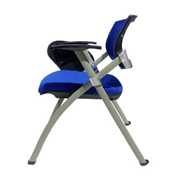 (AS-A2143P-Blue Mesh Fabric) Lightweight Portable Folding Chair for Events and Training Sessions
