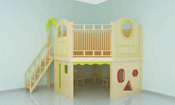 Indoor Slide Corner Play Loft for Toddlers