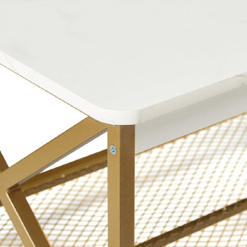 CF001 Gold mdf steel living room coffee table