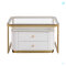 Living room mdf gold side table coffee table set