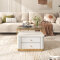 Living room mdf gold side table coffee table set
