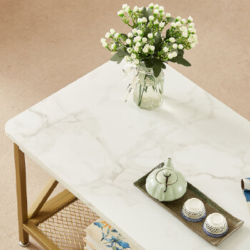 CF001 Gold mdf steel living room coffee table