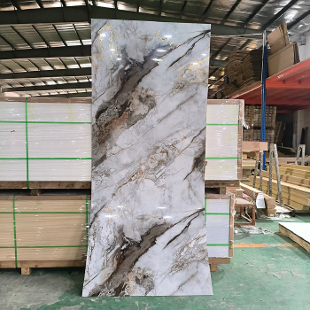 Baijax Modern Interior Decoration Bamboo Wall Panel Bamboo Charcoal Wood Veneer WPC Waterproof Marble Wall Panel