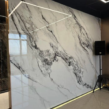 Baijax High Quality PET Gloss Carbon Rock Board Bamboo Charcoal Wall Panel WPC Waterproof for Interior Decoration Made China