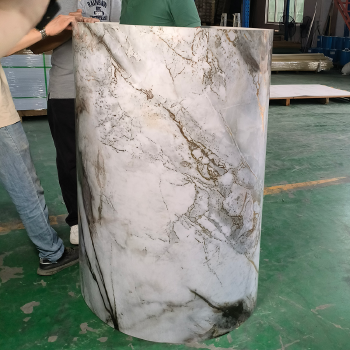 Baijax Modern Interior Decoration Bamboo Wall Panel Bamboo Charcoal Wood Veneer WPC Waterproof Marble Wall Panel