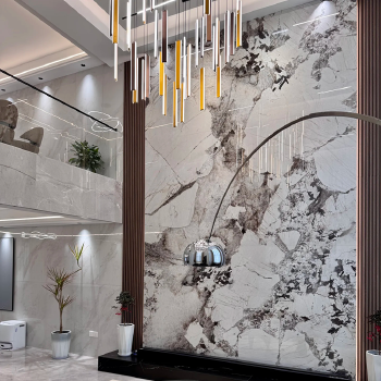 Bamboo Charcoal Wood Fiber Wall Board Interior Decor Marble Grain Wood Veneer Wall Panels Carbon Crystal Plate
