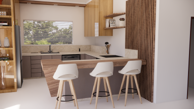 Comfortable and modern style villa interior design 