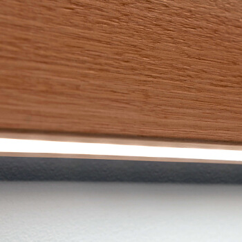 Wooden handrail balustrade with lights