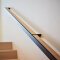 Wooden handrail balustrade with lights