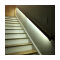 Wooden handrail balustrade with lights