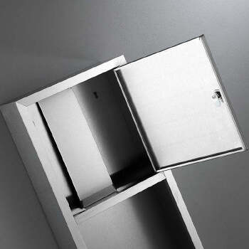 Commercial Stainless Steel Wall Mount Combination Waste Bin Toilet Hand Paper Towel Dispenser for Bathroom Use Factory Product