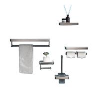 Duxini Hotel Home Luxury Gold Marble 6 Piece Toilet Accessories Toilet Paper Holder Bathroom Hardware Set