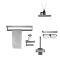 Duxini Hotel Home Luxury Gold Marble 6 Piece Toilet Accessories Toilet Paper Holder Bathroom Hardware Set