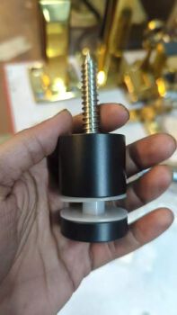 Round Tube Post Fence Panels with Frameless Glass Railing Outdoor Black for Apartment Use