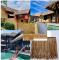 Mexican Style Artificial Palm Thatch Rolls for Tiki Bar Hut Roof Duck Boat Blinds Garden Patio Umbrella Covers Party