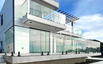 Modern 2205 Stainless Steel Black Spigot for Villas Glass Railing Balustrades