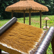 Traditional PVC Artificial Palm Thatch Rolls for Outdoor Use for Tiki Bar Hut Roof Garden Patio Umbrella Party Fence Duck Boat