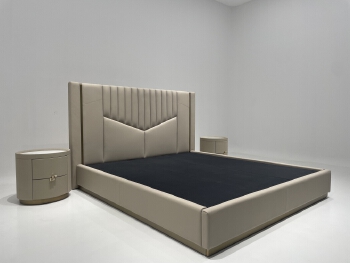 Bespoke Nubuck Leather King-Size Bed 2025721-5