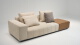 Light-Toned Nubuck Leather Chaise Longue Sofa 2025721-7