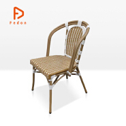 All Weather Aluminum Wicker Furniture Outdoor Patio Garden Balcony Cafe Traditional Hotel Park French Wicker Bistro Chairs