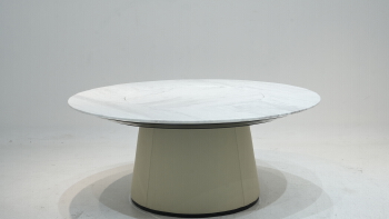 Classic Round Table: Natural Marble Top + Solid Wood Frame | Residential & Contract Grade