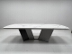 Natural Marble Dining Table with Wood Base | Custom Sizes