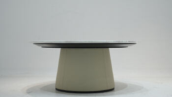 Classic Round Table: Natural Marble Top + Solid Wood Frame | Residential & Contract Grade