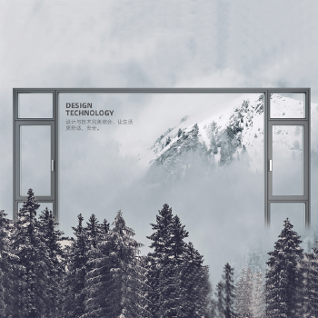 Broken bridge aluminum alloy casement window