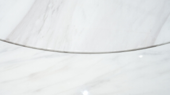 Classic Round Table: Natural Marble Top + Solid Wood Frame | Residential & Contract Grade