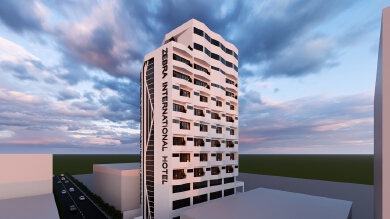 The Modern Adama Business Hotel (2B+G+M+12) Design