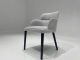 Fabric Upholstered Solid White Ash Dining Chair