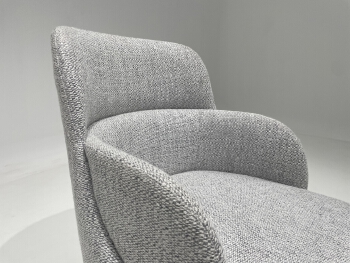 Fabric Upholstered Solid White Ash Dining Chair