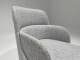 Fabric Upholstered Solid White Ash Dining Chair