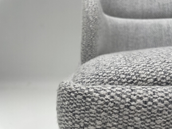 Fabric Upholstered Solid White Ash Dining Chair