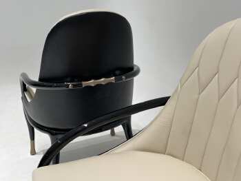 Beech Solid Wood Genuine Leather Dining Chair