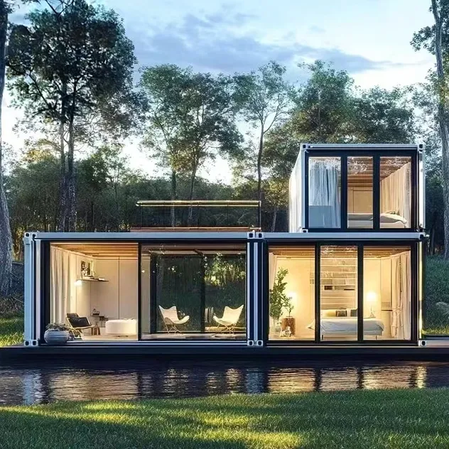 Spacious Modern Prefab Heavy Steel Structure Villa for Suburban Family Life
