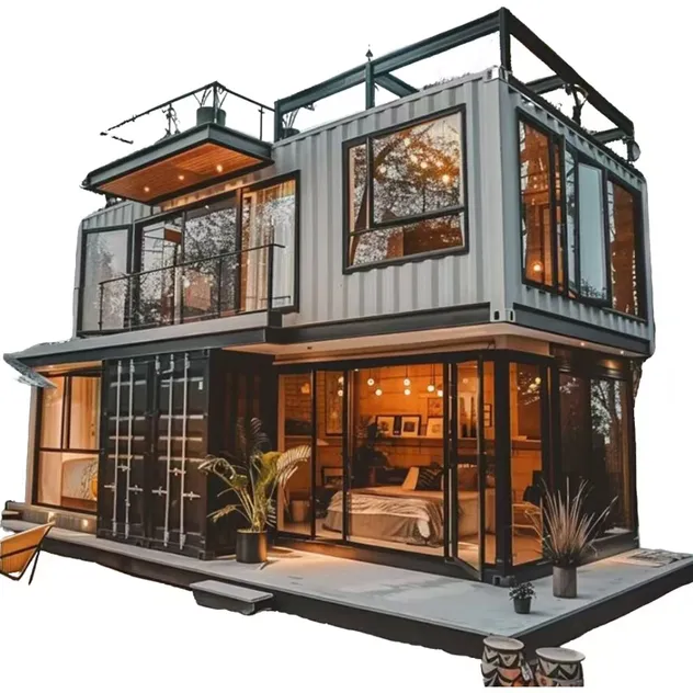 Steel Structure Prefabricated Container Houses for Accommodation and Office Use