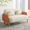 Modern minimalist small apartment living room fabric sofa; single, double and triple small sofas for rental housing