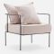 Luxury Minimalist Tech Velvet Single-Seat Chair - Metal Frame, Multi-Room Versatility, Sleek Modern Design