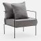 Luxury Minimalist Tech Velvet Single-Seat Chair - Metal Frame, Multi-Room Versatility, Sleek Modern Design